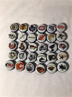 30 NHL Team Logo Beer Caps