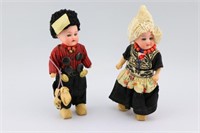 2 German Porcelain Dolls. Dutch Boy Girl