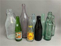 Collection of Vintage Glass Bottles