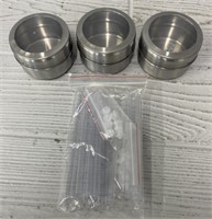 (3) Stainless Steel Containers w/ Lids