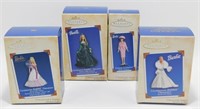 4 Hallmark Keepsake Barbie Ornaments in Boxes -