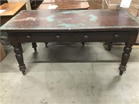 Old Painted Wood Table