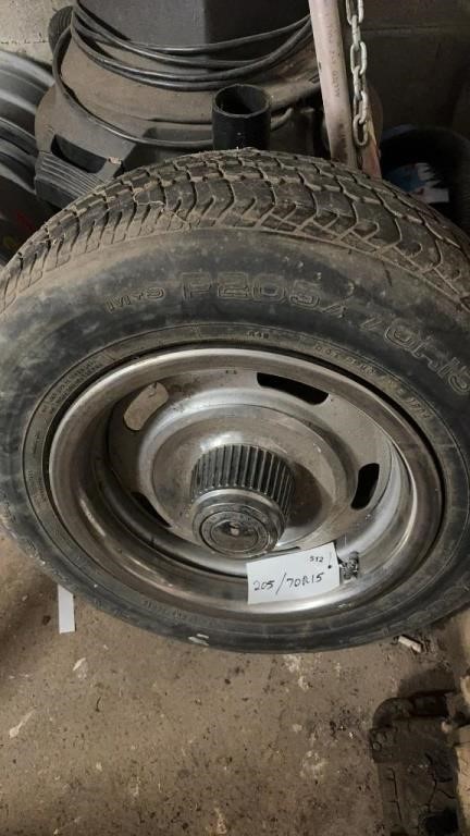 205/70R15 tire and wheel