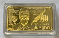 Novelty Gold Plated Trump Bar