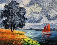 “Evening Sail”16”x20” Original Painting- Antanenka