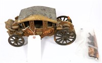 Antique wooden and metal carriage (damaged)