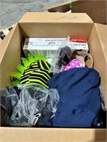 Large box full of new clothes, homegoods, & more