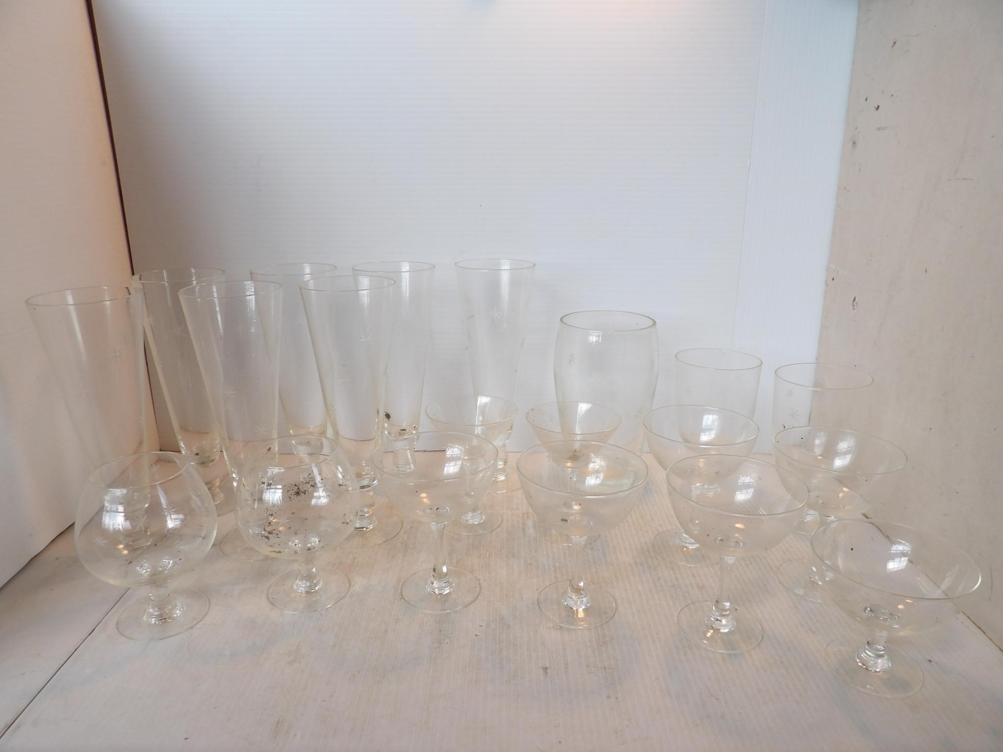 Vintage Stardust Style Assortment of Glasses