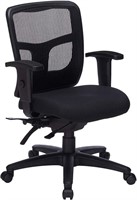 Lorell Managerial Swivel Mesh Mid-Back Chair