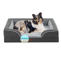 Casa Paw Memory Foam Large Dog Bed with Bolsters,