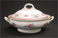 Shelley Red Georgian lidded serving tureen