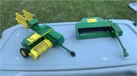 John Deere square baler and mower conditioner