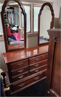 Two Mirror, Long Traditional Dresser