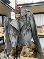Chia Leather Tassled Jacket Sz M
