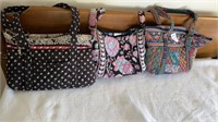 3 Vera Bradley shoulder bags