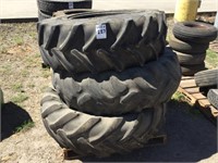 Pallet of (3) Assorted Size Tractor Tires