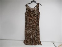 Kim & Co Women's LG Sleeveless Leopard Print Dress