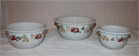 Lot of 3 Corelle "Coordinates" Stoneware Bowls