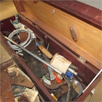 TOOLBOX OF MISC TOOLS & HARDWARE