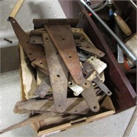 BOX OF OLD HINGES