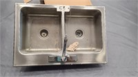 Double Compartment Stainless Steel Sink, faucet