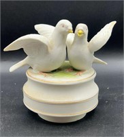 Lefton Pair of Doves Rotating Musical Figurine