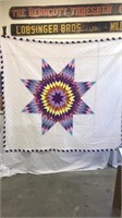 Newer quilt 76” x 68”, couple stains