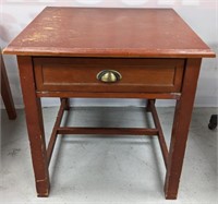 Wood Side Table with Drawer
 24x21x24"