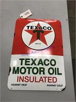 TEXACO MOTOR OIL TIN SIGN 13X18.5"