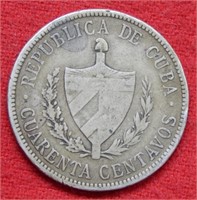 1915 Cuba 40 Centavos