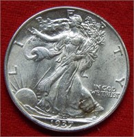 1937 Walking Liberty Silver Half Dollar