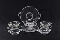 Ohio Imperial Glass Beaded Candlewick Dishes