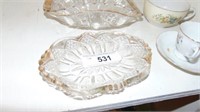 Clear & Gold Dishes Lot