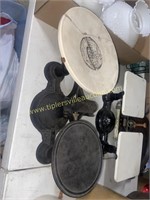 Fairbanks scales ironstone pan is broken