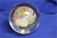 A Chinese Glass or Crystal Ball