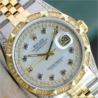 Rolex Men Datejust Sapphire Diamond Watch