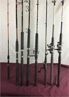 Fishing Rod And Reel's, Eight Rods Four Reels