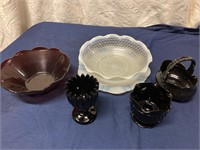 Colored Glass serving dishes