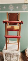 Vintage small doll high chair 24x8x8