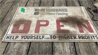 Hubbard Phase Feeding Open Sign Wood 36” x 24”
