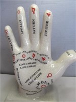 Palmistry Vintage Large Ceramic Hand Display