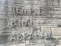 Temple Letters (Hung Outside Building for