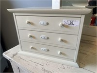 3 Drawer Jewelry Cabinet and Contents