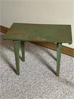 Child's foldable table green paint