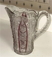 vintage cut glass pitcher