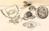 mercury glass swan, candlewick & more