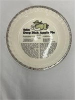 Watkins Deep Dish Apple Pie Plate With Recipe