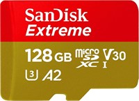 D1) SanDisk 128GB Extreme microSDXC UHS-I Memory