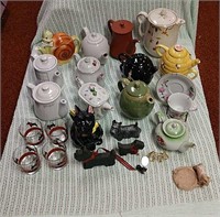 Teapot lot - Hall Jewel teapot, misc. teapots,