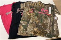 4 New Ladies RealTree Size S T-Shirts